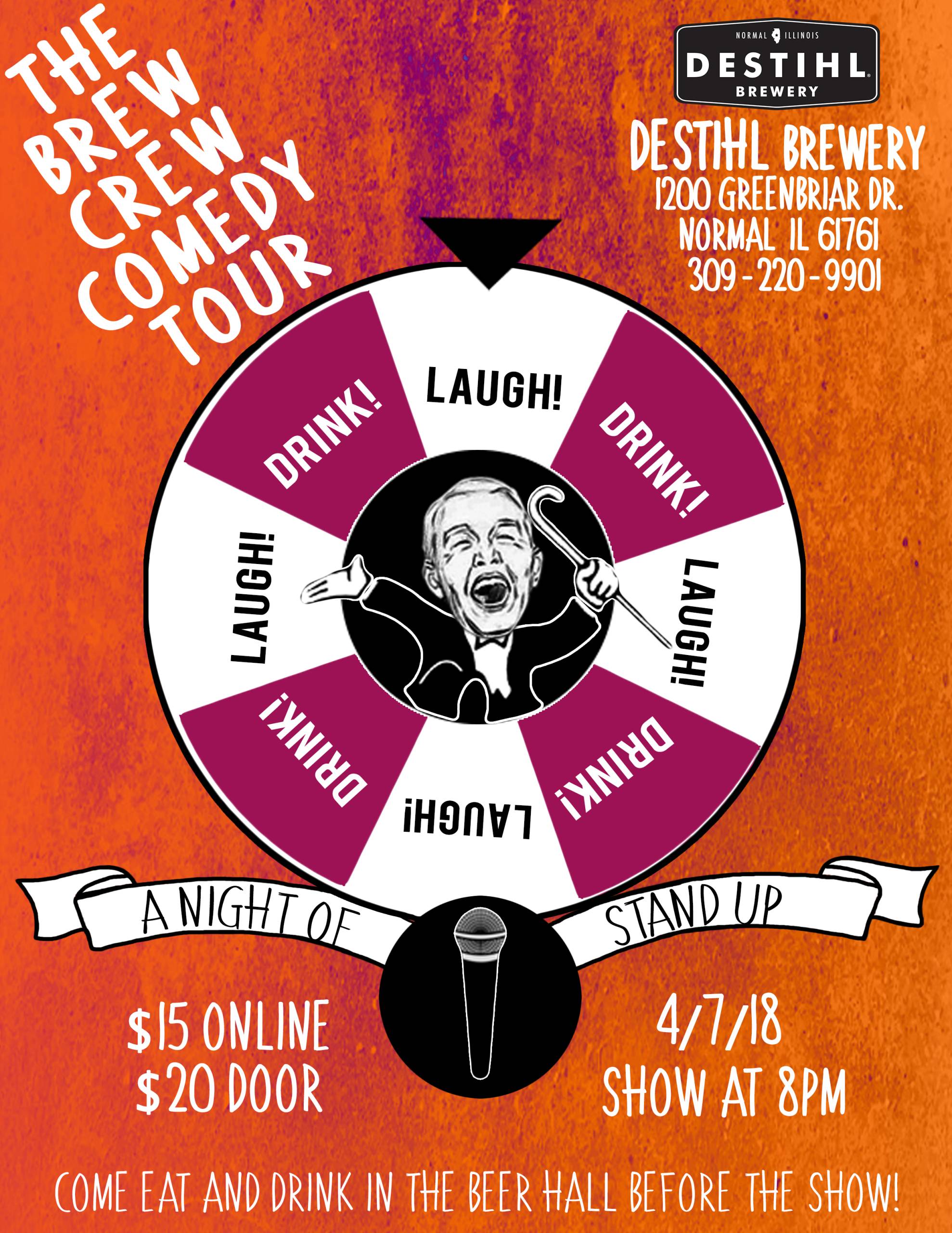 The Brew Crew Comedy Tour at DESTIHL Brewery