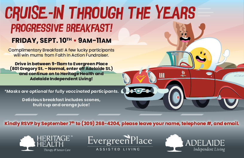 Crusein Through Years Progressive Breakfast! BloomingtonNormal