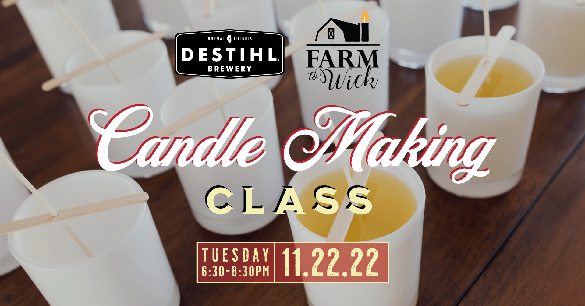 DIY Candle Making Class at DESTIHL Brewery BloomingtonNormal, Illinois
