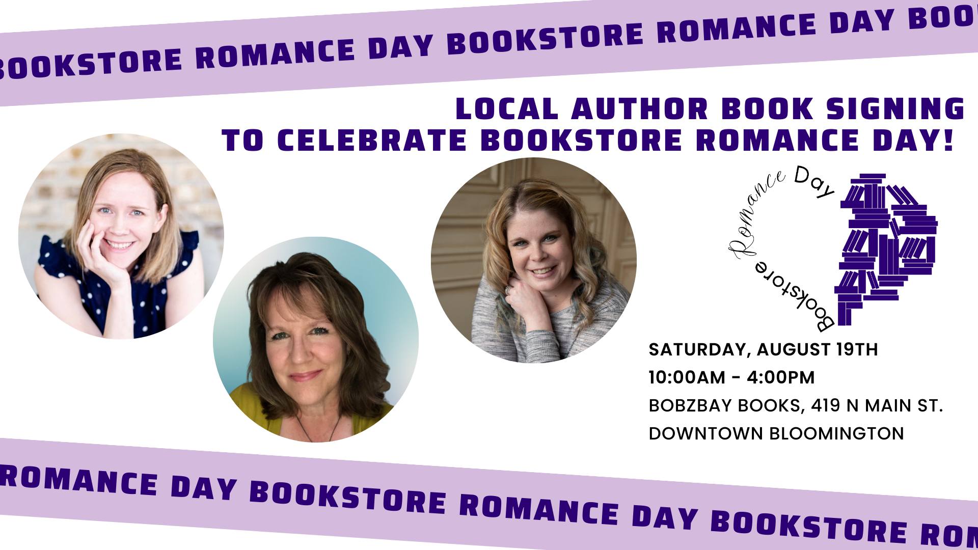 Bookstore Romance Day at Bobzbay Books