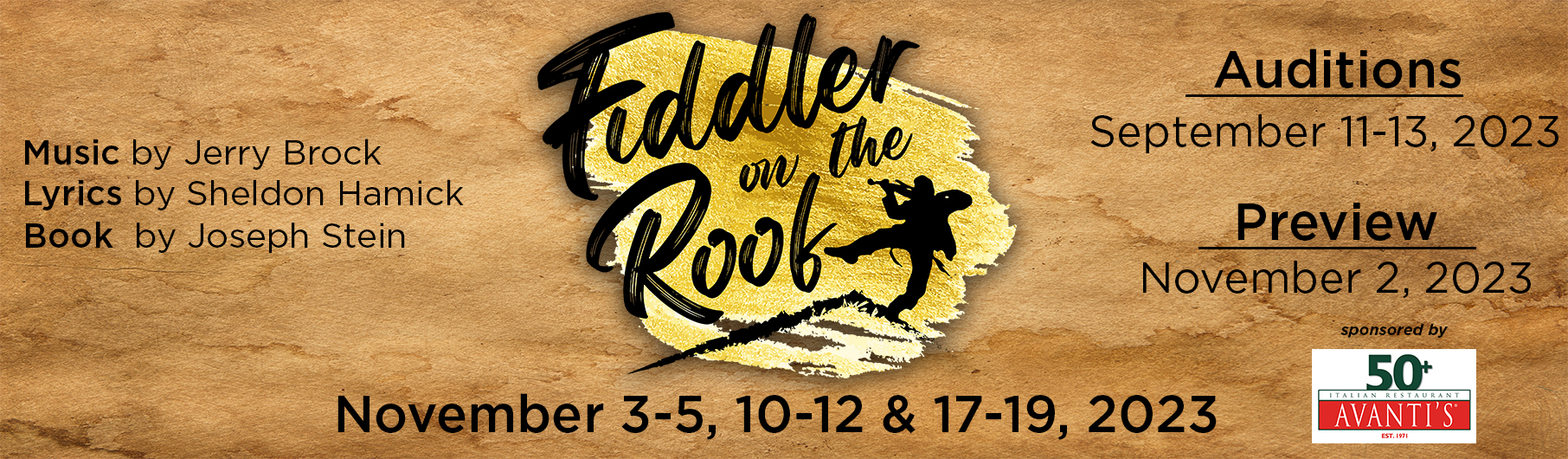 Community Players Theatre Presents: Fiddler on the Roof Preview/Pay What You Can Night