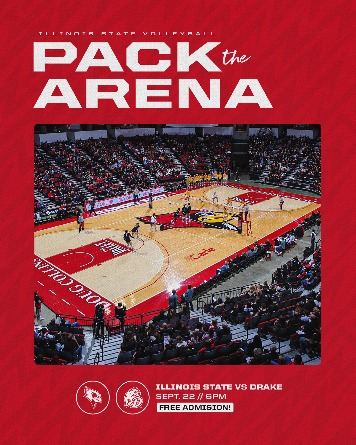 Pack the Arena - Illinois State Volleyball