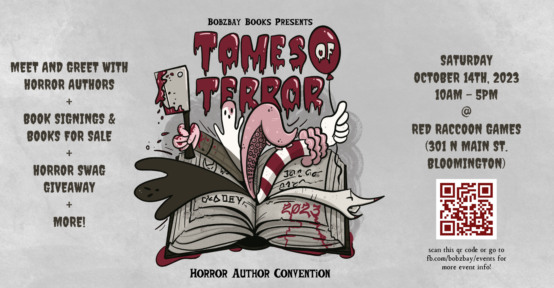 Bobzbay Books Presents: Tomes of Terror Horror Convention & Author Fair
