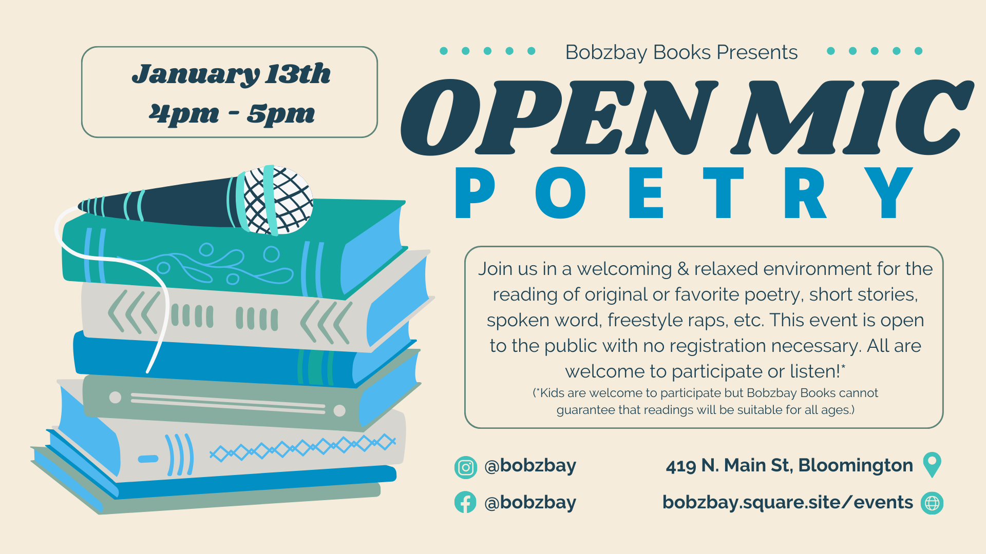 January Open Mic Poetry