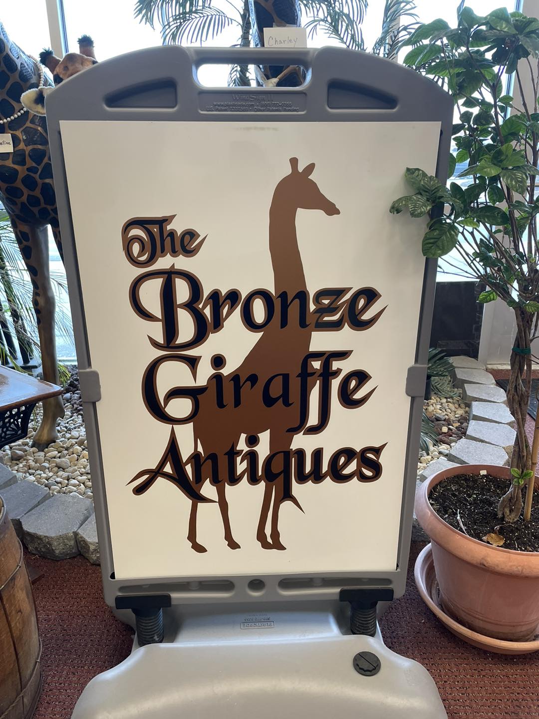 Bronze Giraffe Antiques BloomingtonNormal, Illinois