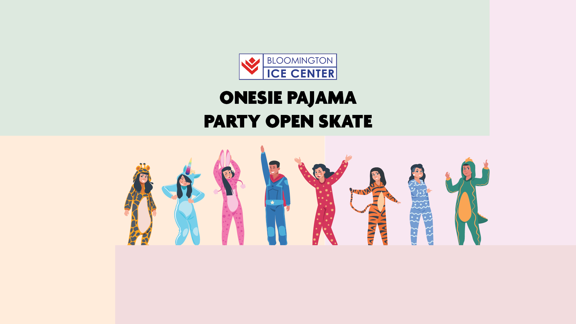 Onesie Pajama Party Open Skate at Bloomington Ice Center