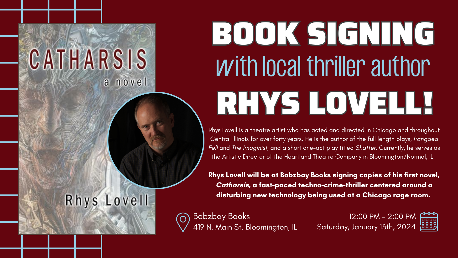 Book Signing with Local Thriller Author Rhys Lovell