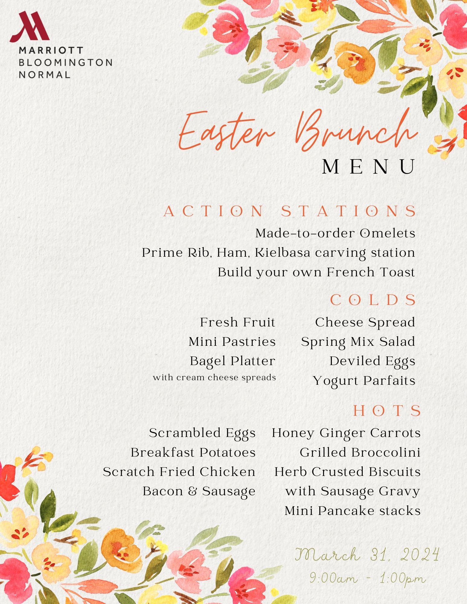 BN Marriott Easter Brunch 2024 BloomingtonNormal, Illinois