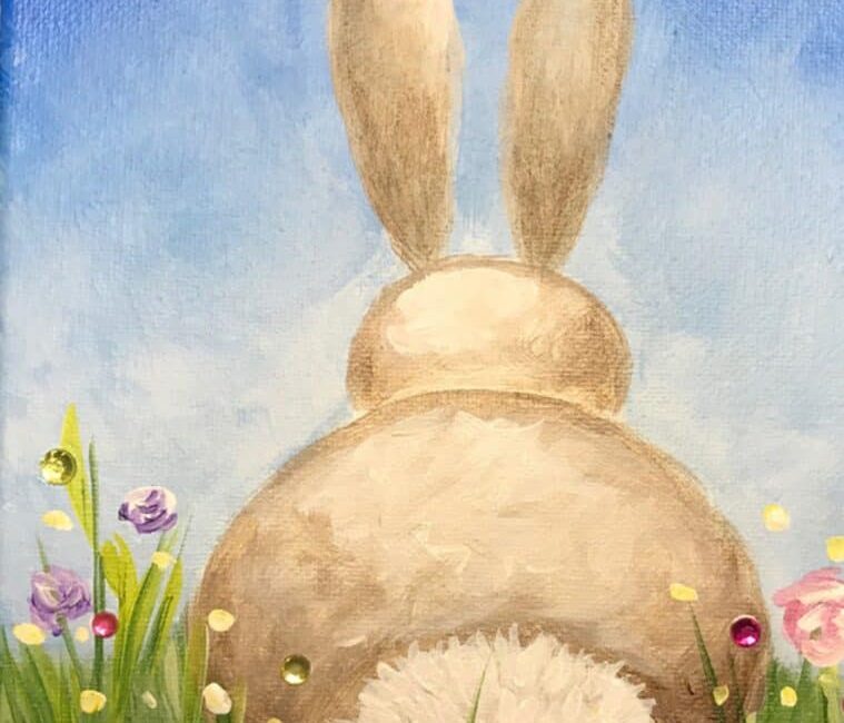 At the Vineyard-Art at the Bodega-Bunny Tails Canvas