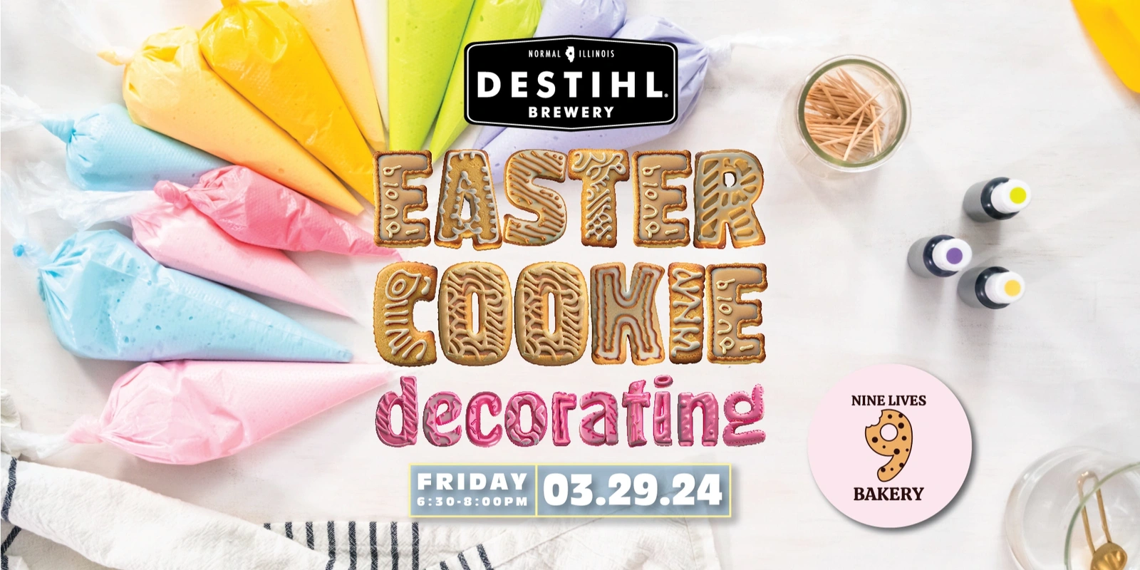 Easter Cookie Decorating with Nine Lives Bakery