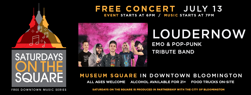 LOUDERNOW: Emo & Pop-Punk Tribute Band at Saturdays on the Square on July 13th.
