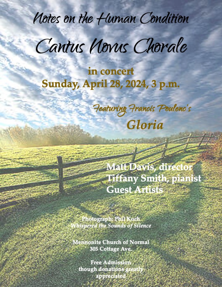 "Notes on the Human Condition": Cantus Novus Chorale in Concert