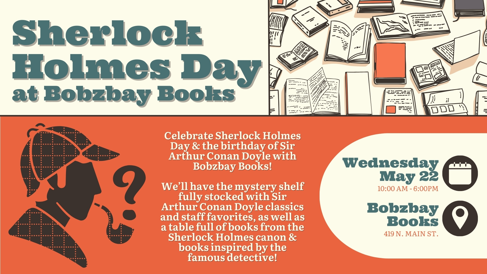 Sherlock Holmes Day at Bobzbay Books