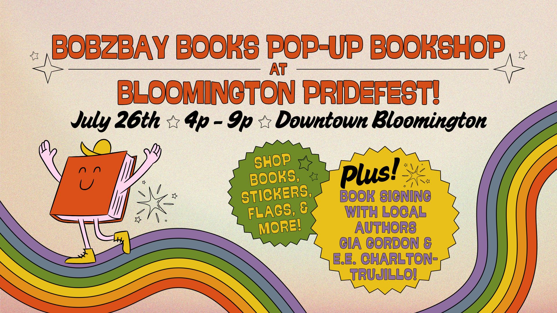 Bobzbay Books Pop-Up Bookshop (& Book Signing!) at Bloomington Pridefest
