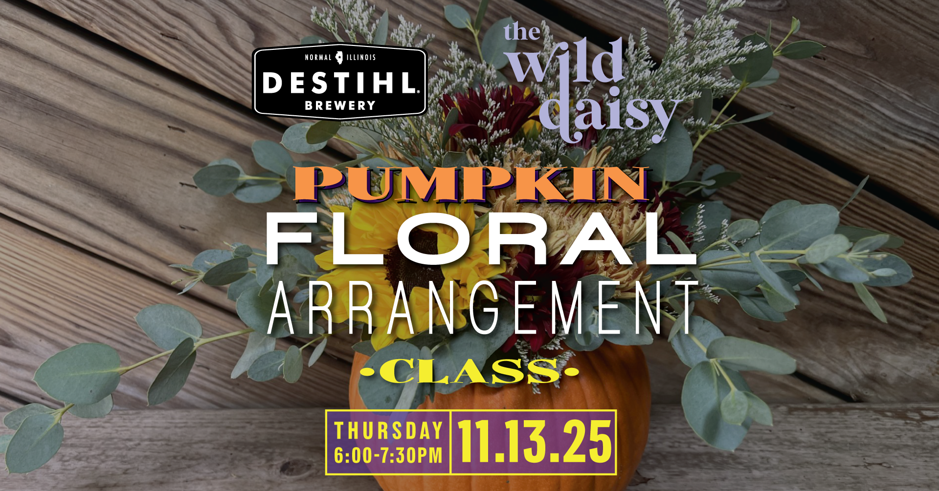 Pumpkin Floral Arrangement Class