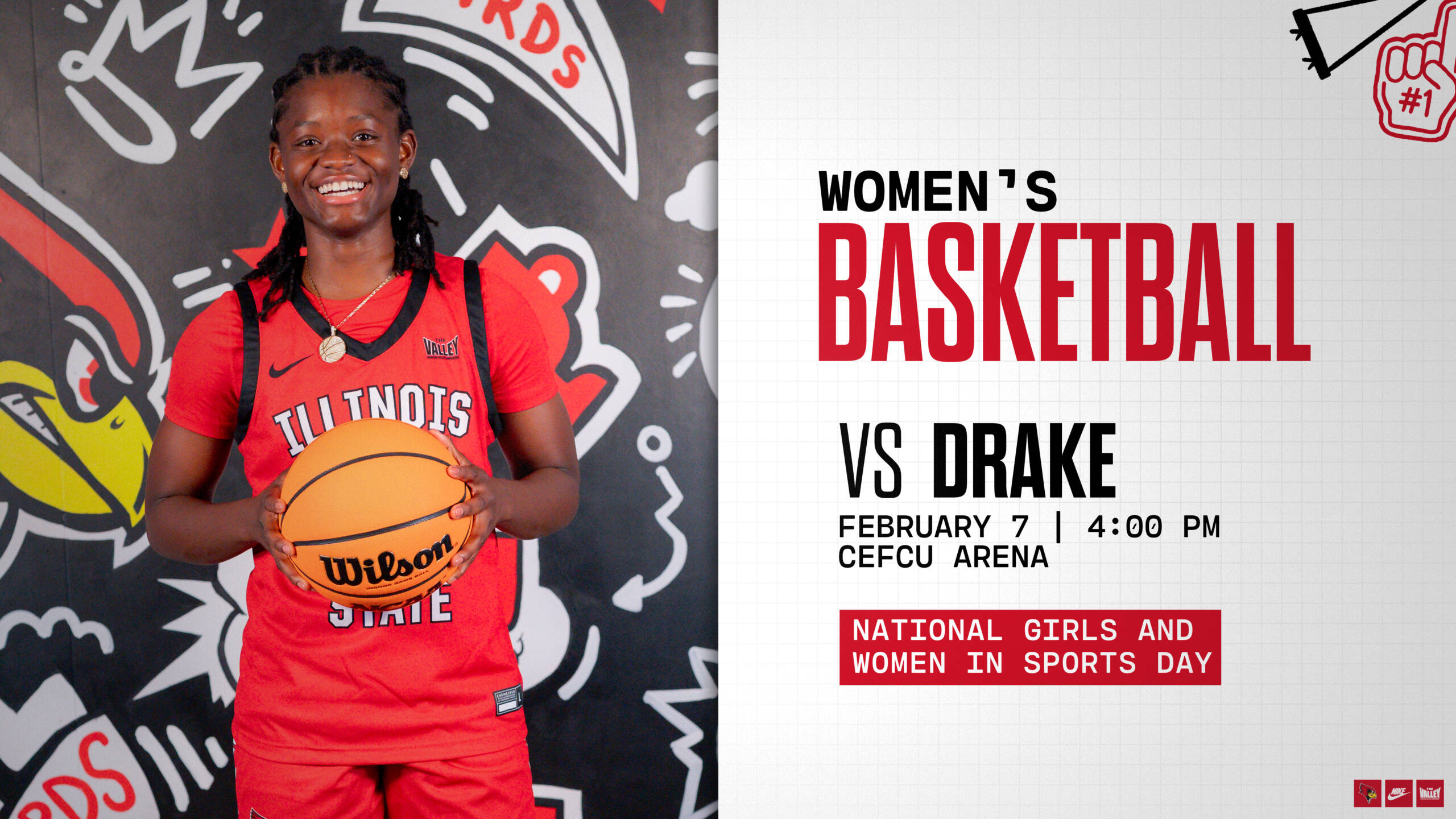 Illinois State Women's Basketball vs Drake - National Girls and Women in Sports Day