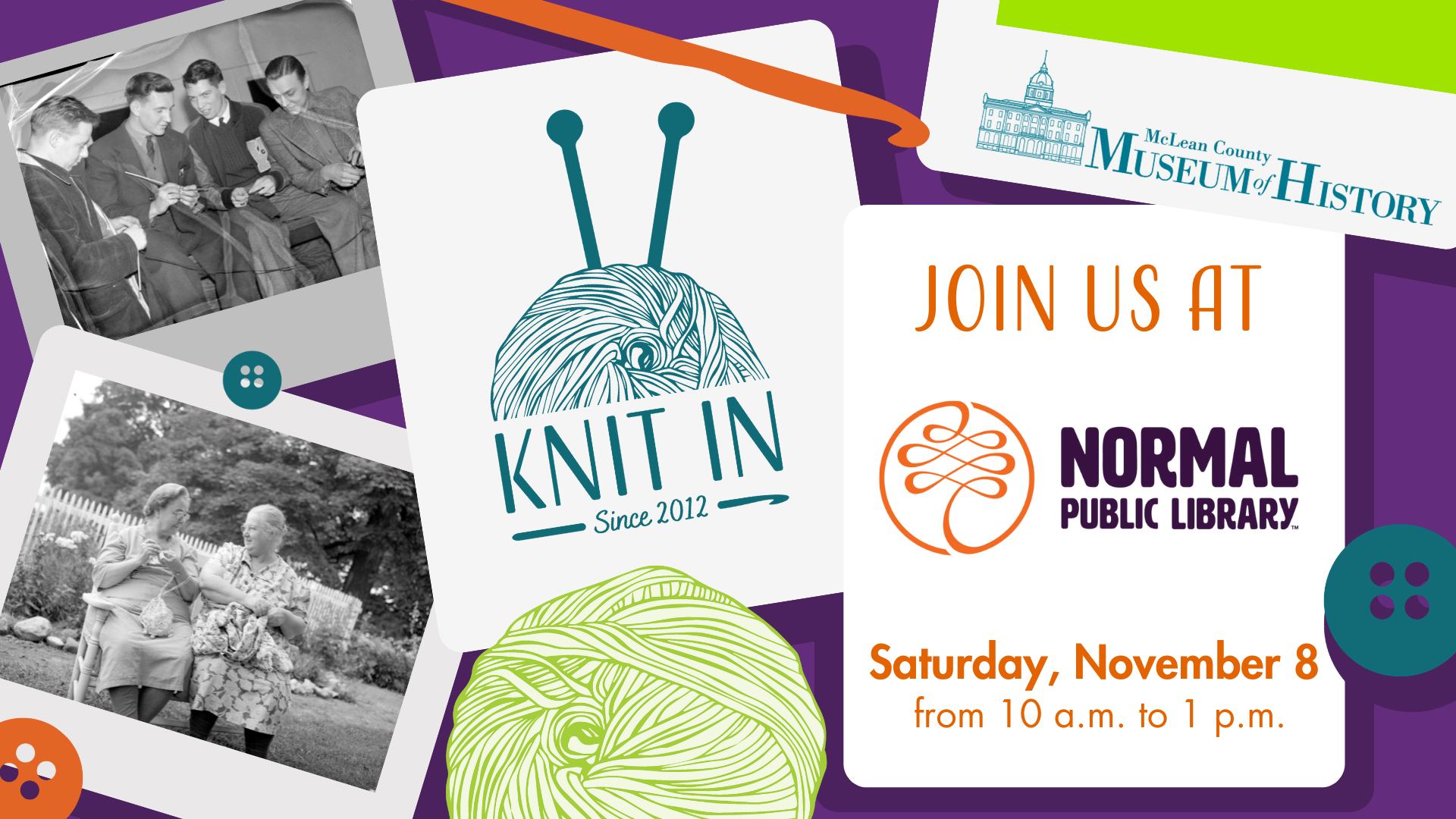 Knit In at Normal Public Library