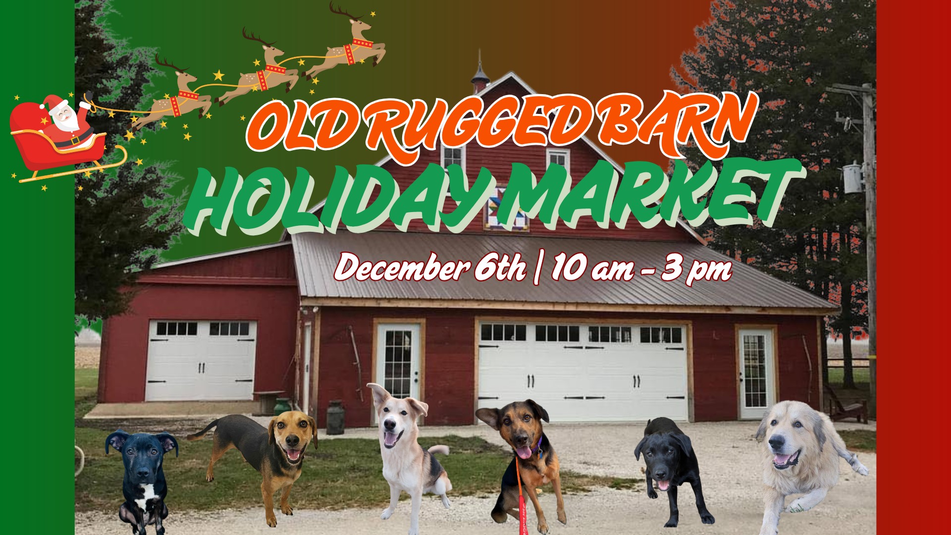 Wish Bone Canine Rescue at Old Rugged Barn Holiday Market