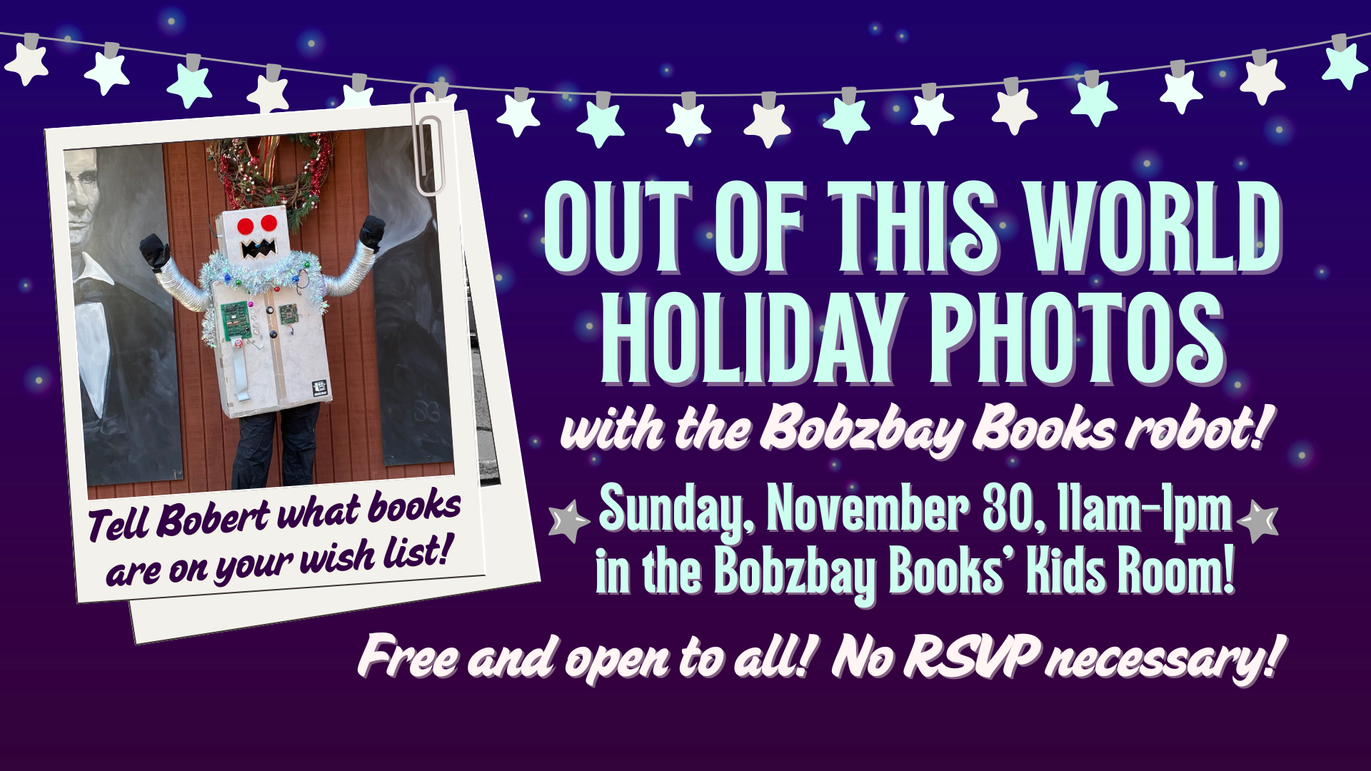 Out of This World Holiday Photos at Bobzbay Books!