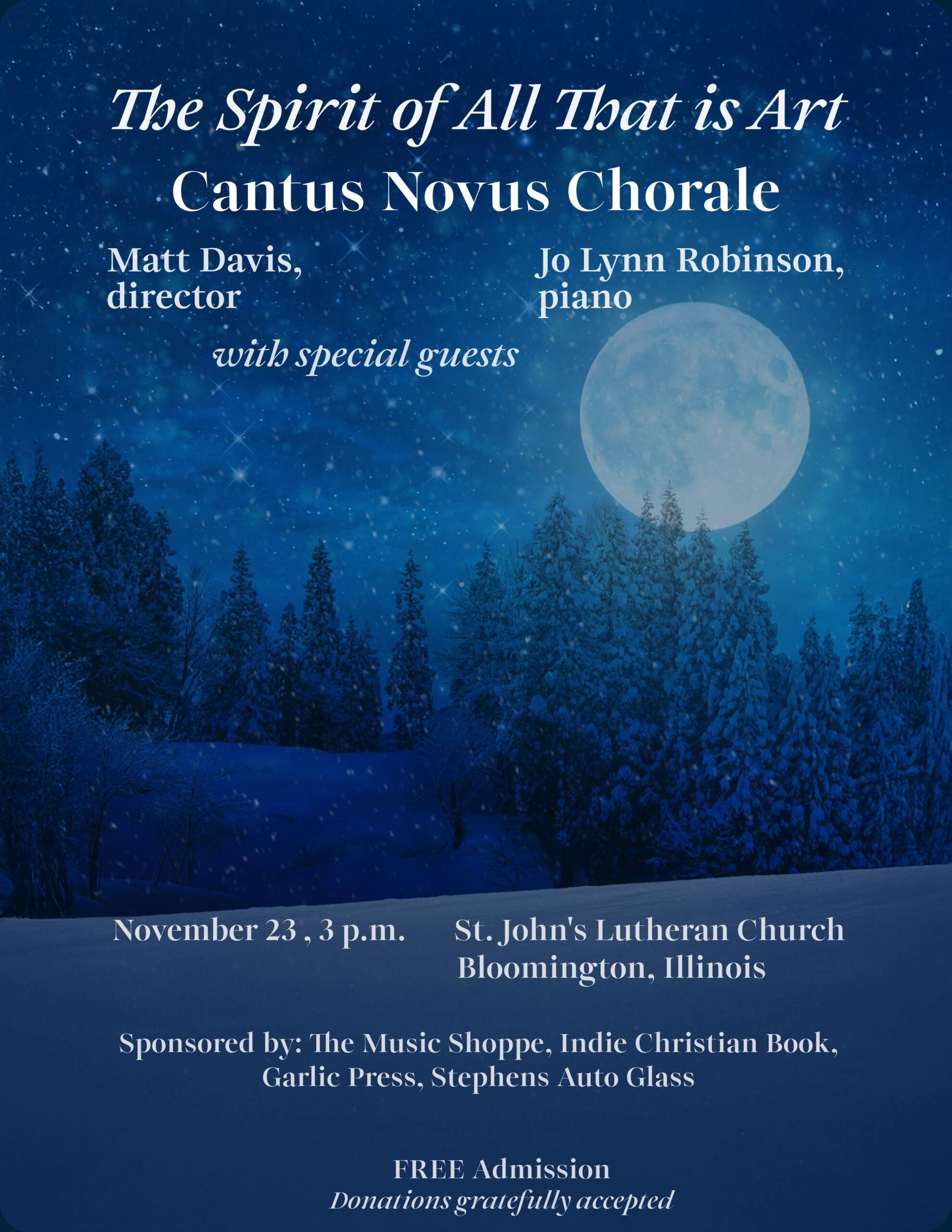 Cantus Novus Chorale: "The Spirit of All That Is Art"