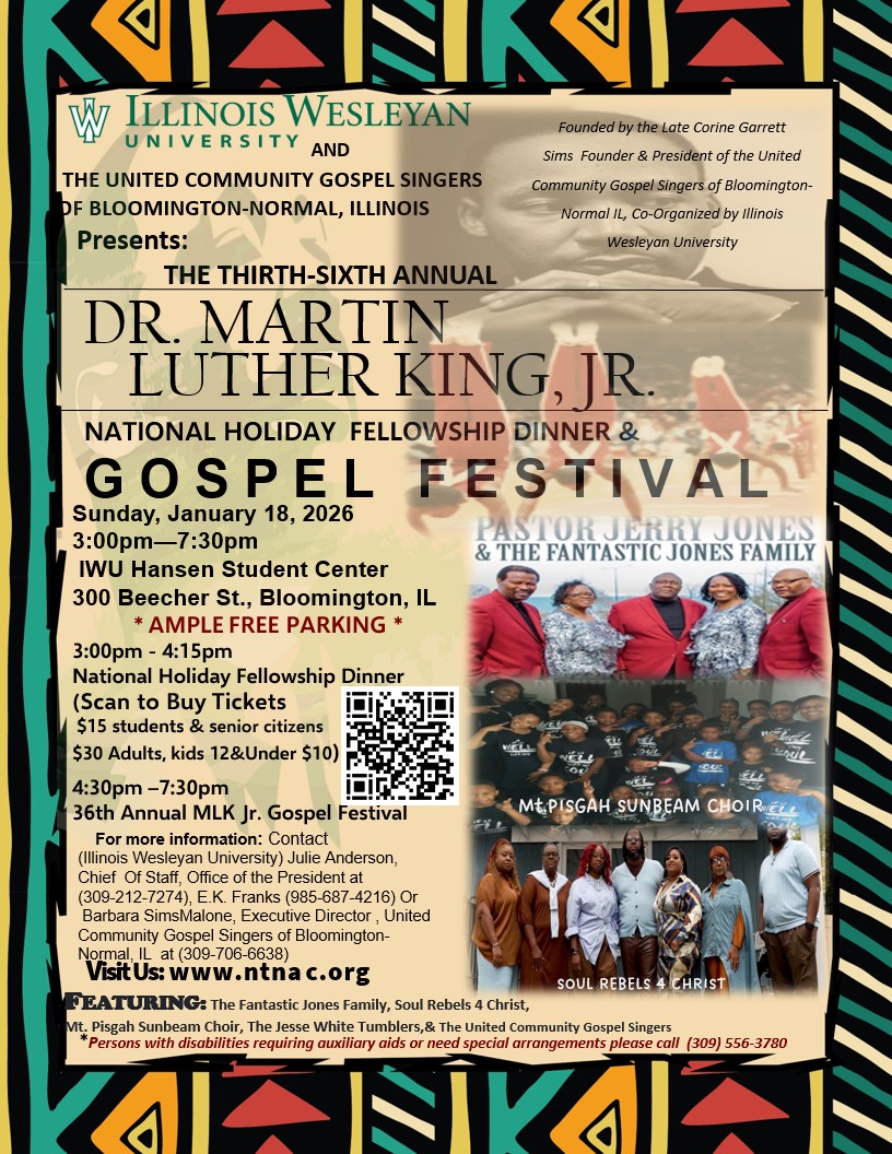 36th Dr. MLK Jr National Holiday Fellowship Dinner & Gospel Fest