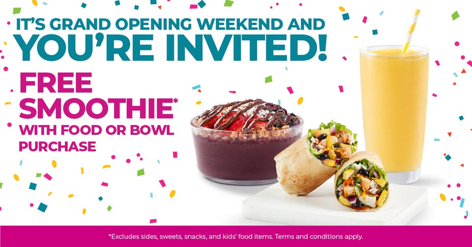 Tropical Smoothie Cafe Grand Opening Weekend