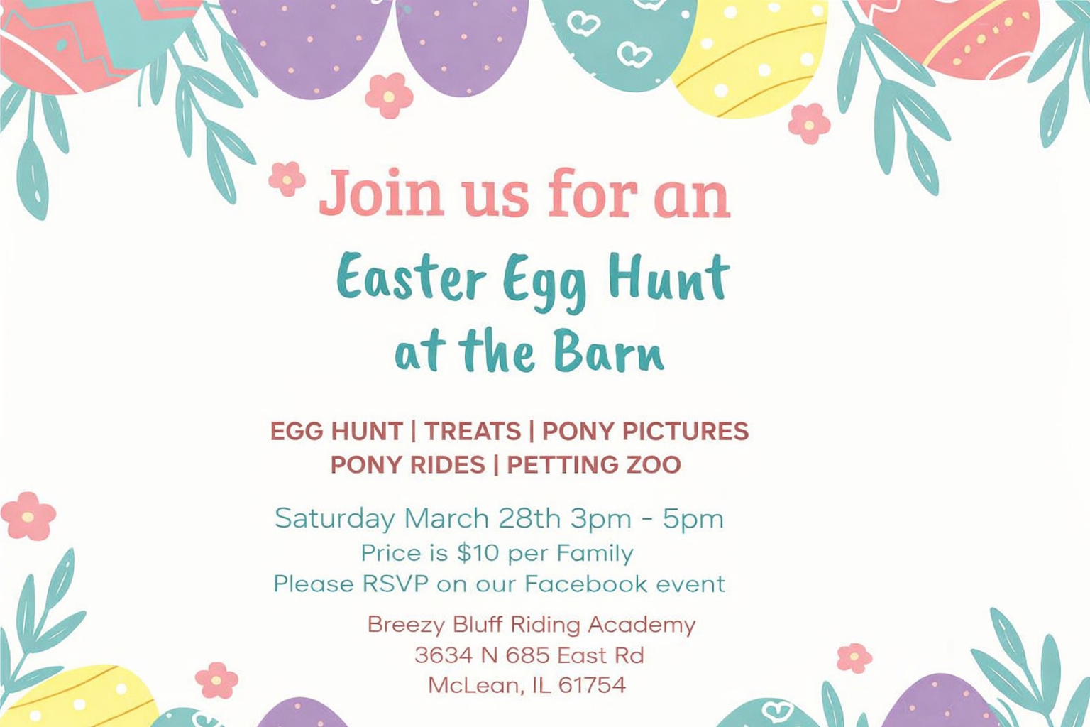 Easter Egg Hunt at Breezy Bluff Riding Academy