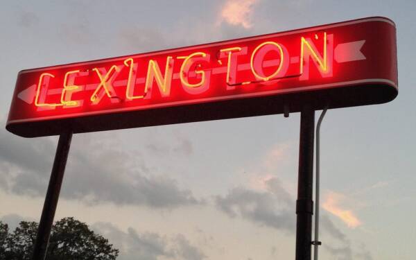 City of Lexington Illinois neon sign