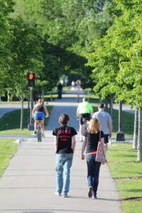 People walking on Constitution Trail