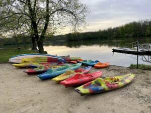 Kayaks at Moraine View State Park