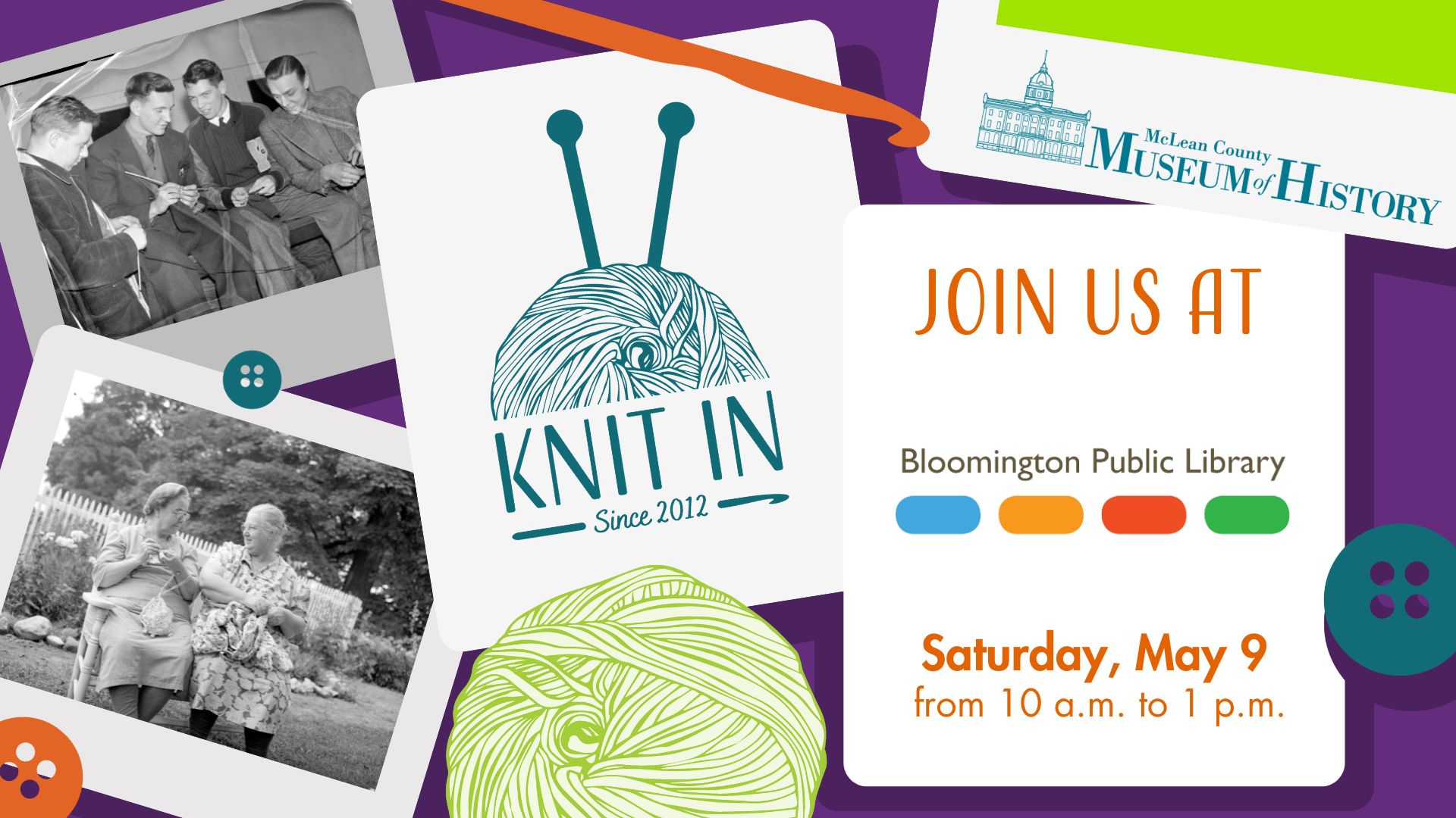 Knit In at Bloomington Public Library