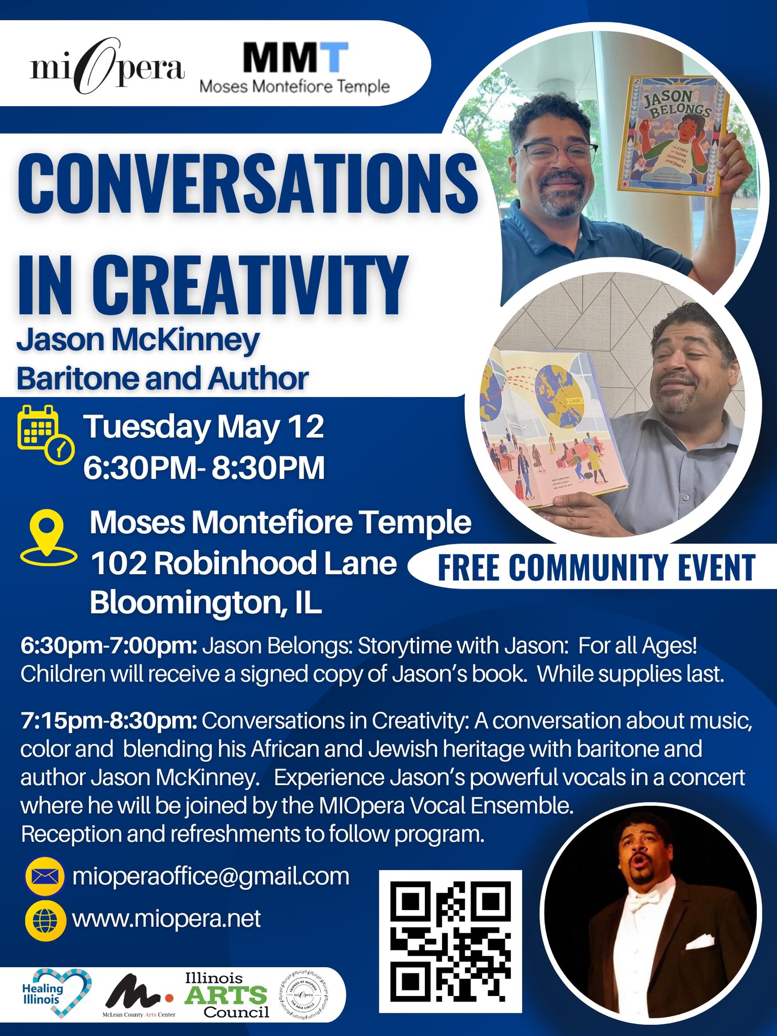 MIOpera and Moses Montefiore Temple presents Conversations in Creativity Community Event